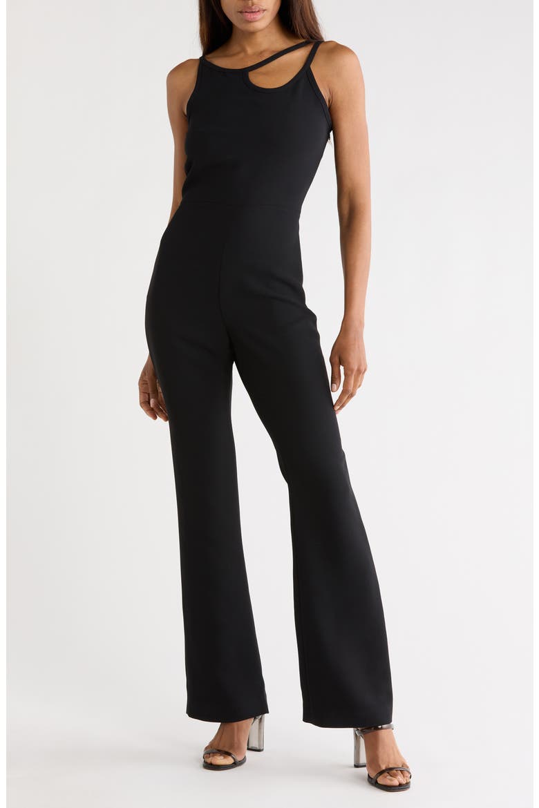 Cutout Jumpsuit, Main, color, BLACK