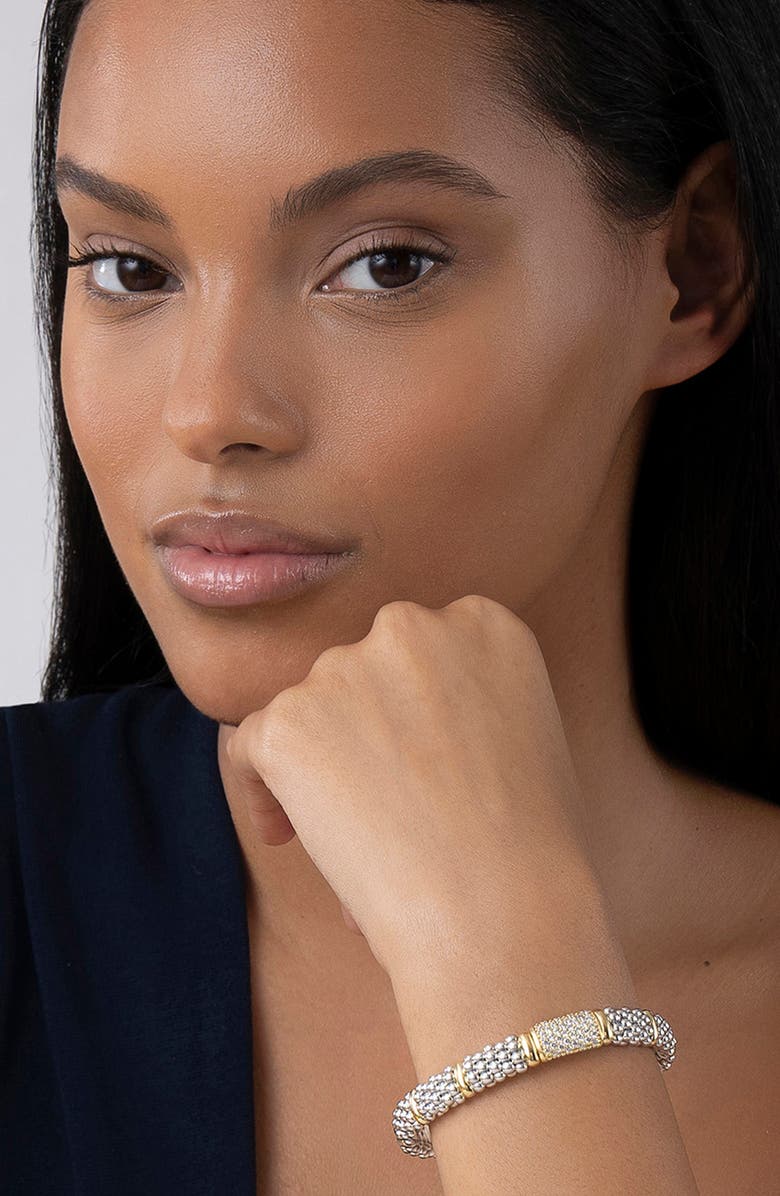 LAGOS Signature Caviar Pavé Diamond Bracelet, Alternate, color, 