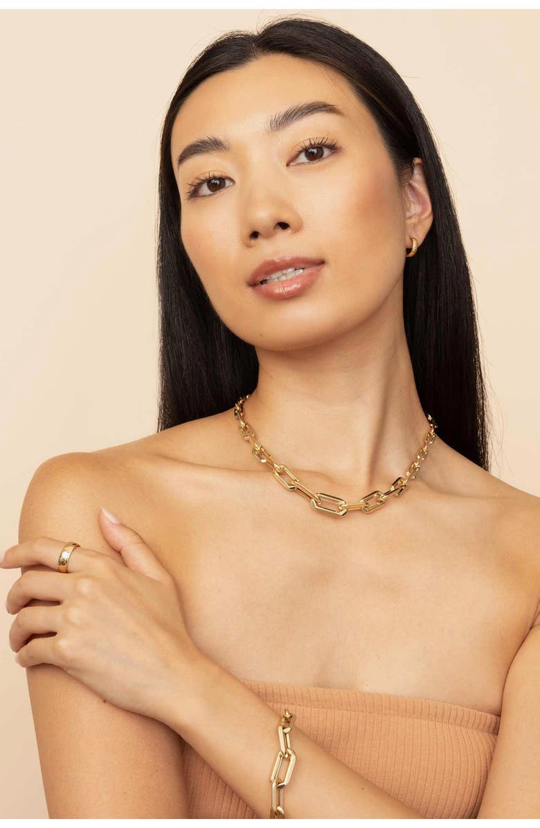 Oradina 14K Gold Forever Band Statement Ring, Alternate, color, Yellow Gold