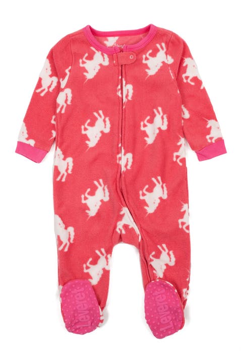 Fleece Footed Pajamas Holiday Print
