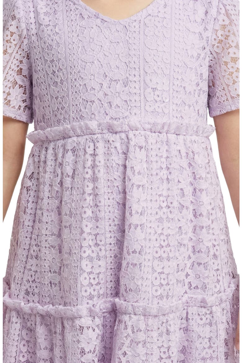 Kids' Lace Tiered Dress, Alternate, color, LAVENDER