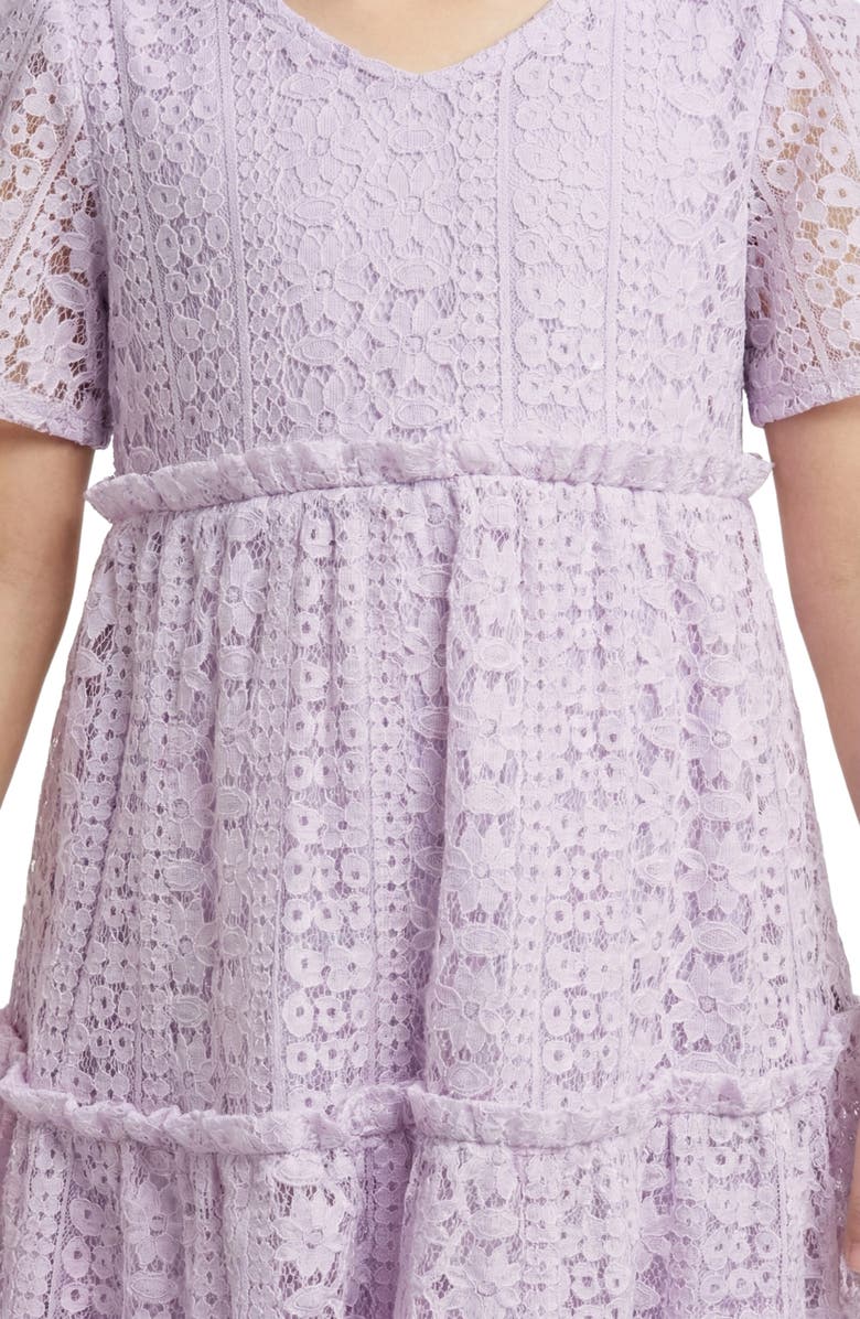Hayden Girls Kids' Lace Tiered Dress, Alternate, color, Lavender