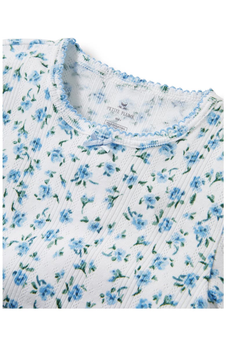 Blue Floral Pointelle Short Set, Alternate, color, BLUE