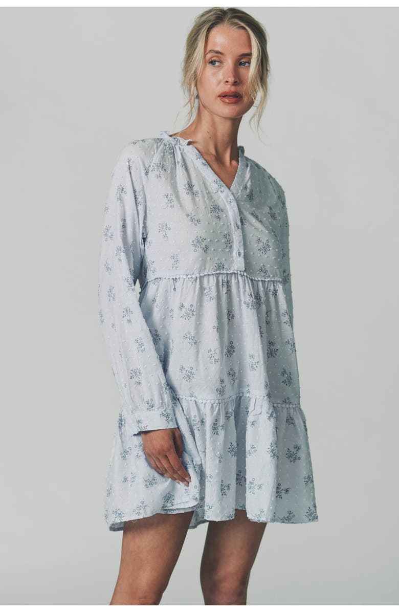The Shirt by Rochelle Behrens The Candice Dress, Alternate, color, Soft Blue Ditsy