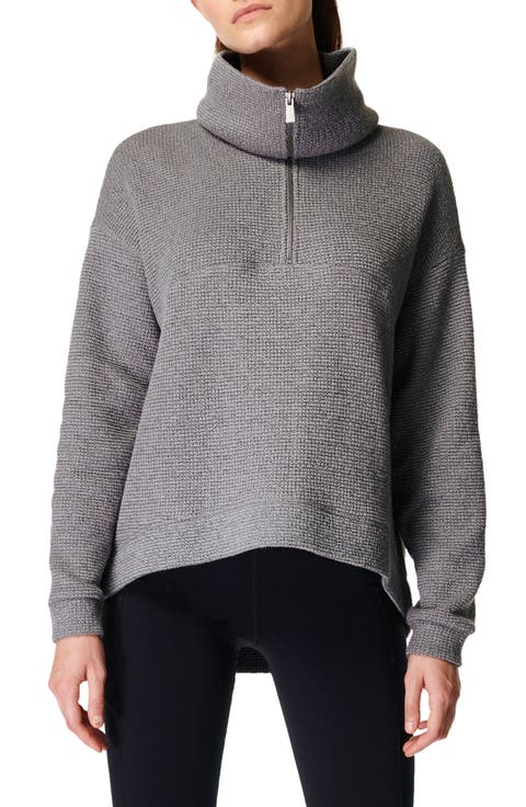 Restful Bouclé Half Zip Pullover