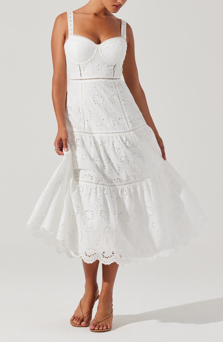 ASTR the Label Pellagia Eyelet Maxi Dress, Alternate, color, 