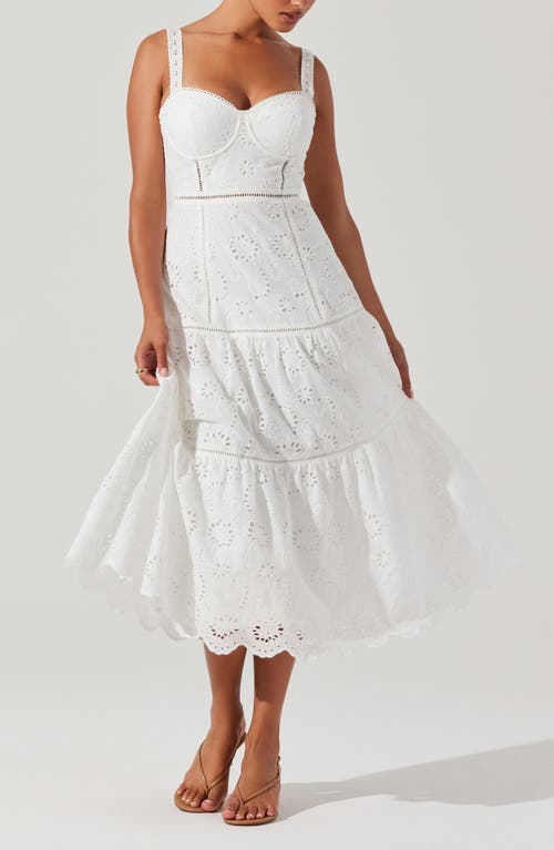 Astr The Label Pellagia Eyelet Maxi Dress In White