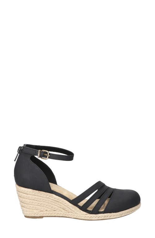 EASY STREET EASY STREET DAYTONA ANKLE STRAP ESPADRILLE PLATFORM WEDGE