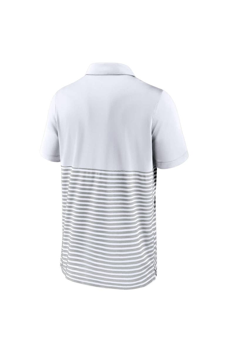 Nike Men's Nike White/Gray Athletics Home Plate Striped Polo, Alternate, color, White