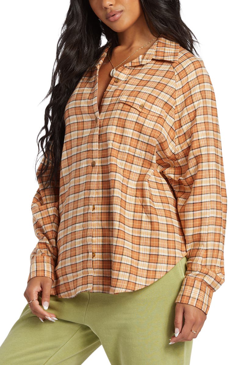 Billabong Best Time Plaid Flannel Shirt, Alternate, color,