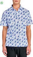 CONSTRUCT Regular Fit Cactus Print Performance Recycled Golf Polo