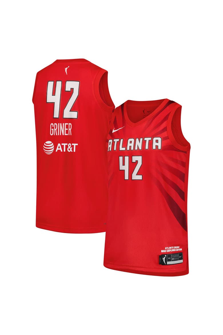 Unisex Nike Brittney Griner Red Atlanta Dream Explorer Edition Victory Jersey, Main, color, Red