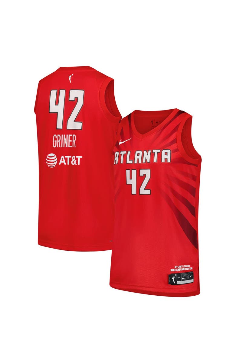 Nike Unisex Nike Brittney Griner Red Atlanta Dream Explorer Edition Victory Jersey, Main, color, Red