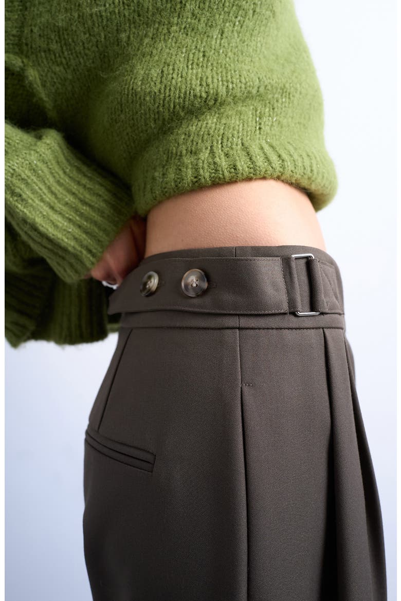 Slouchy Wide Leg Trousers, Alternate, color, MEDIUM GREEN
