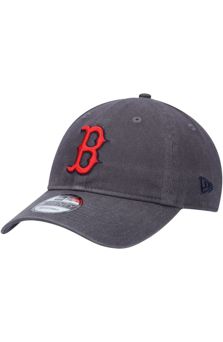 New Era Men's New Era Graphite Boston Red Sox Fashion Core Classic 9TWENTY Adjustable Hat, Main, color, 