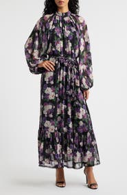 En Saison Jasmine Floral Tie Waist Maxi Dress