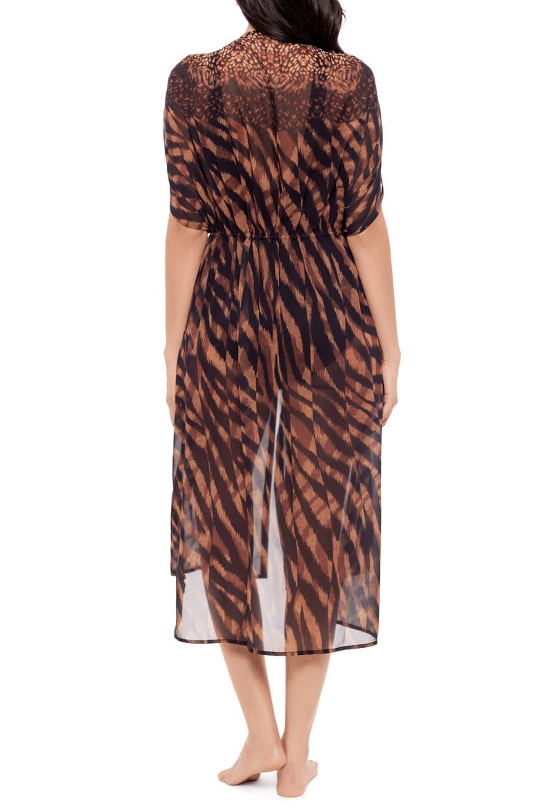 Raya de Safari Cover-Up, Alternate, color, BLACK/BROWN