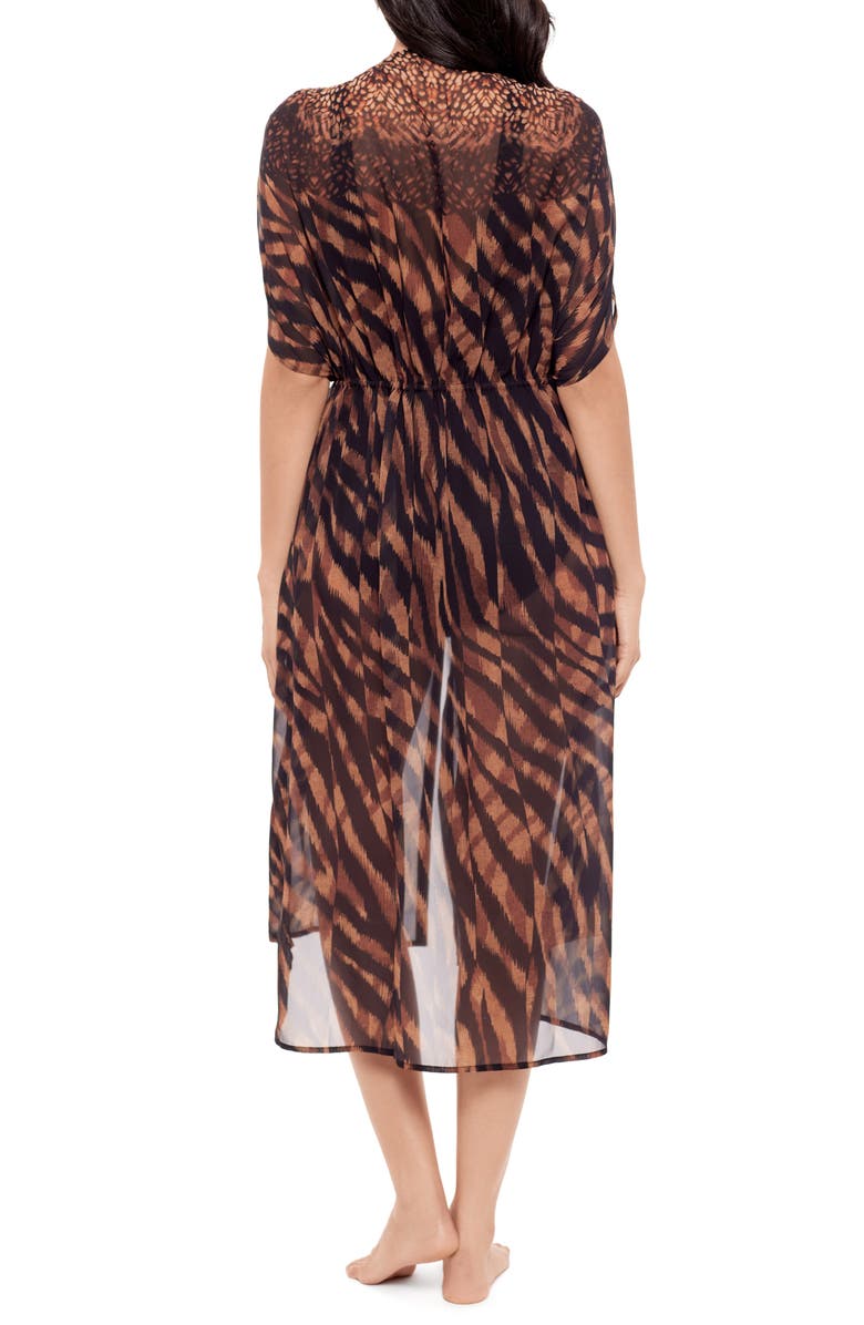 Miraclesuit<sup>®</sup> Raya de Safari Cover-Up, Alternate, color, Black/Brown