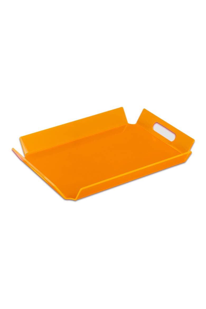 Dezi Acrylic Serving Tray, Main, color, ORANGE