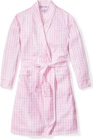 Petite Plume Women's Gingham Cotton Robe