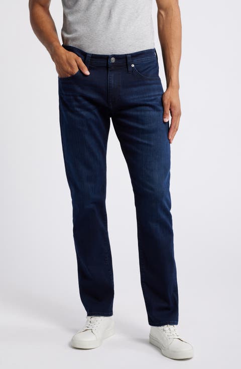 Slim Straight Leg Jeans (Dark Midnight Indigo)