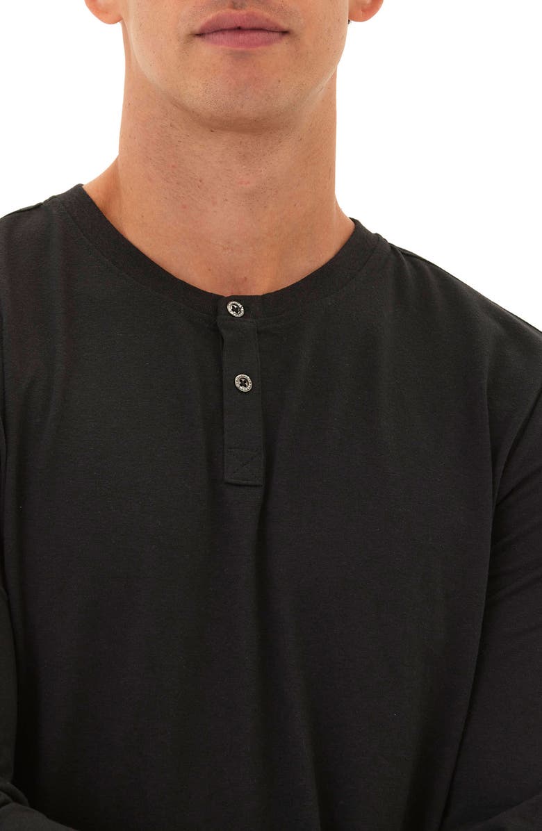 Threads 4 Thought Austin Triblend Henley, Alternate, color, Black