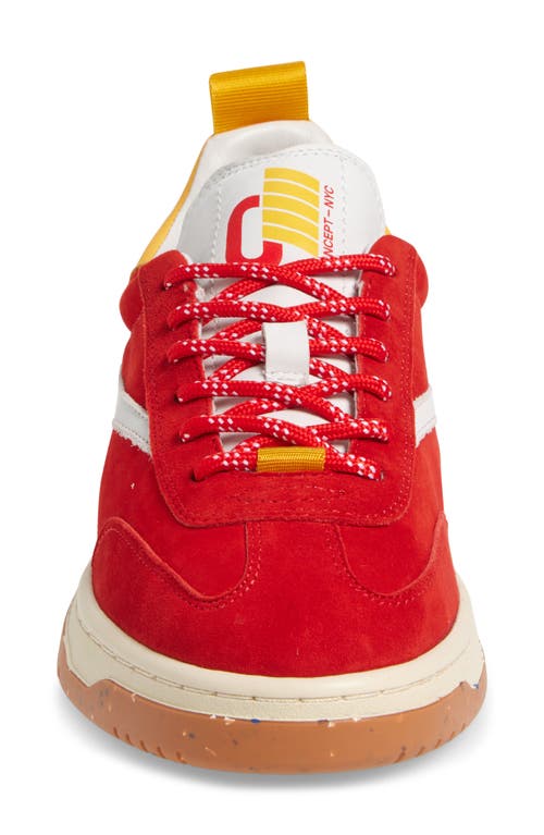 Oncept Panama Suede Sneaker In Retro Red