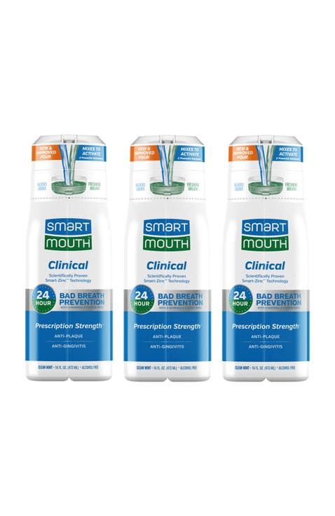 Clinical Activated Zinc Ion Mouthwash Clean Mint 16 Fl Oz 3 Pack Clean Mint Flavor, 16 Fl Oz (3 Pack)