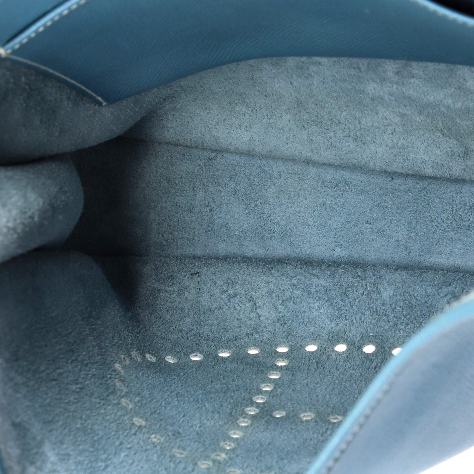 Pre-Owned Hermes Evelyne Bag Gen I Epsom PM, Alternate, color, Bleu Jean