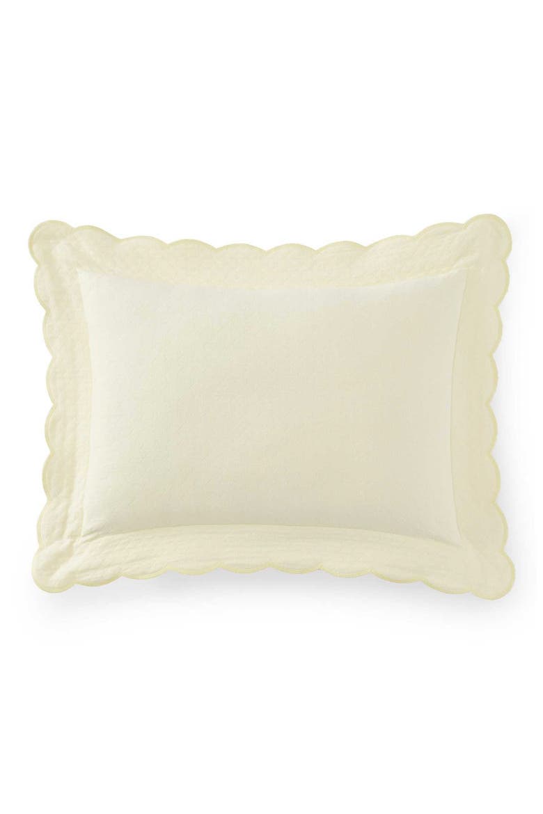 Signature Scallop Decorative Pillow, Main, color, SWEET CREAM