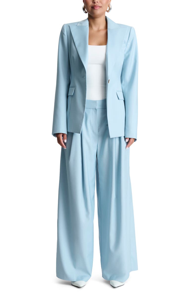 Naked Wardrobe Suiting Oversize Wide Leg Pants, Alternate, color, Baby Blue