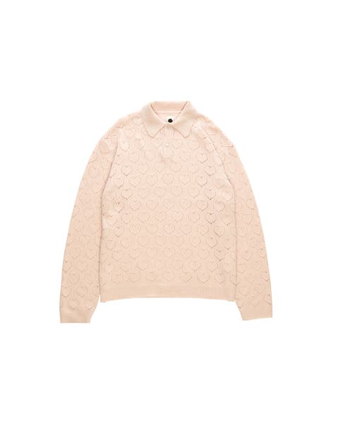 Eyelet Polo Sweater
