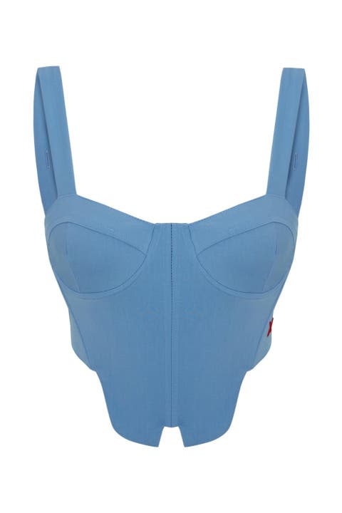 Cotton Woven Corset Top