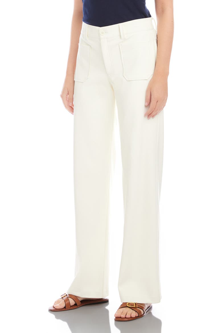 Sophia Crop Faux Leather Wide Leg Pants, Alternate, color, BONE