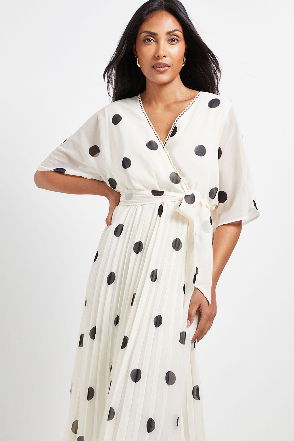 Petite Spot Pleated Midi Dress - image 2