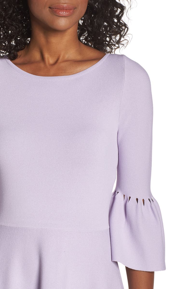 Eliza J Cutout Bell Sleeve Sweater Dress, Alternate, color,