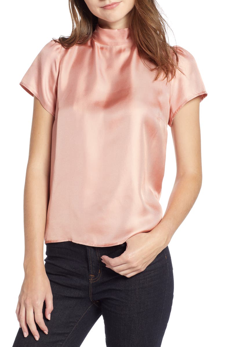 J.Crew Collection Bow Back Silk Top, Main, color, 