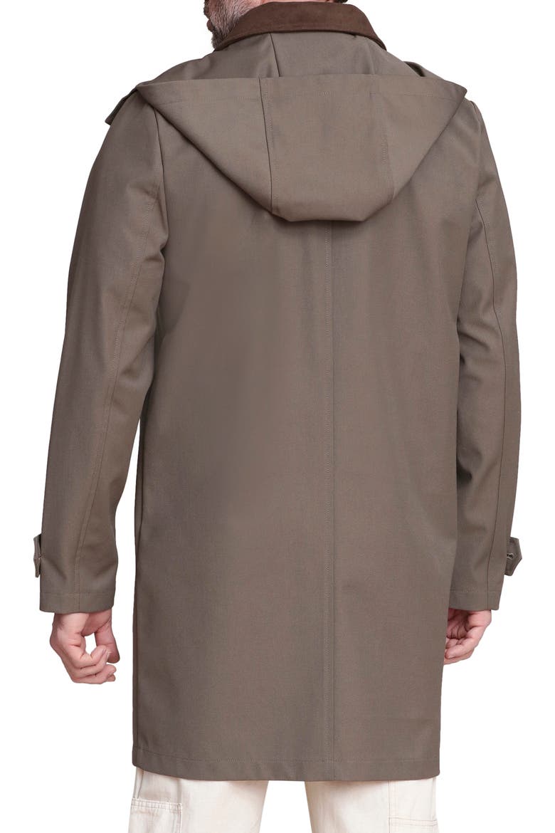 Combo Collar Mac Coat with Detachable Hood, Alternate, color, OLIVE