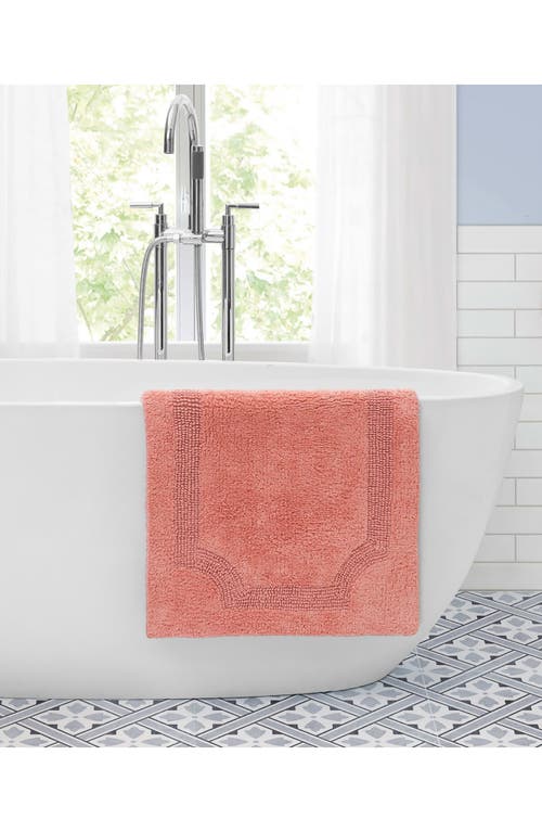 Laura Ashley Reversible Cotton Bath Rug In Coral