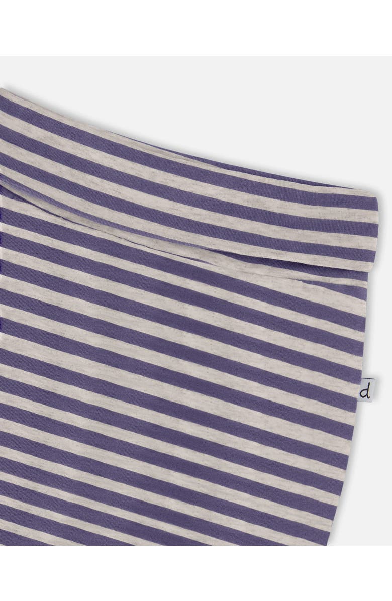 Deux par Deux Baby Boy's Printed Organic Cotton Evolutive Pant Striped Navy, Alternate, color, Striped Navy