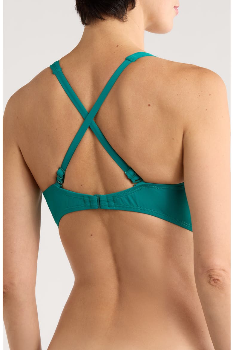 Vera Surplice Bikini Top, Alternate, color, EMERALD