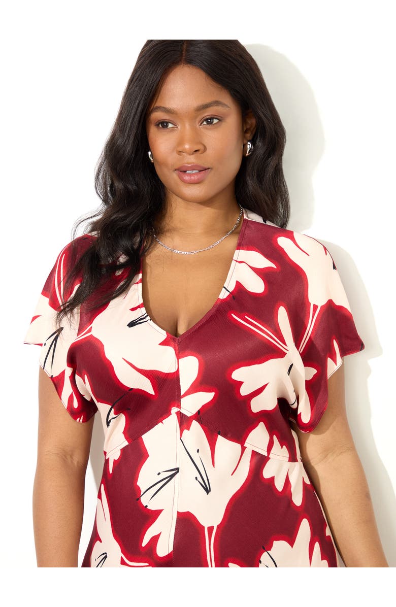 Live Unlimited Floral V Neck Maxi Dress, Alternate, color,