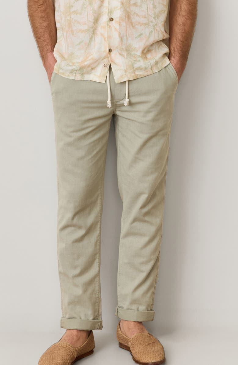 Marine Layer Saturday Stretch Cotton Beach Pants, Main, color, Faded Vetiver