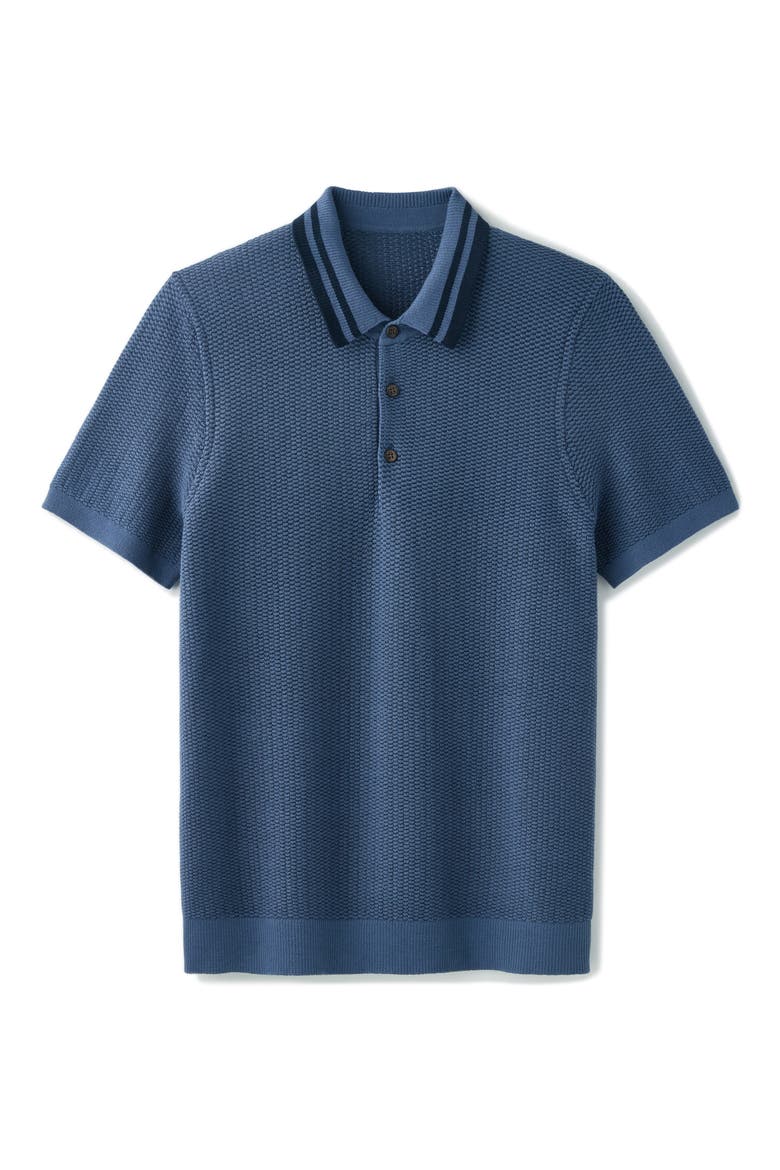 Fine Knit Sweater Polo, Alternate, color, VINTAGE INDIGO
