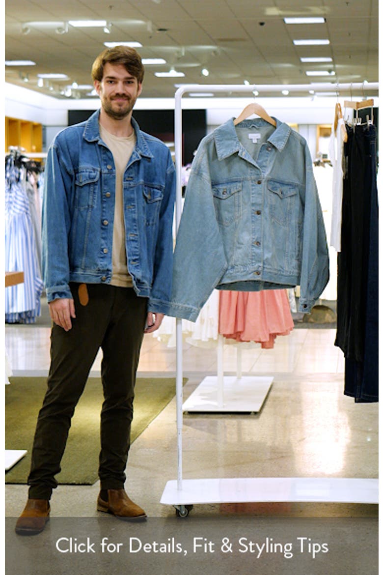 Oversize Balloon Sleeve Denim Jacket (Women) | Nordstromrack