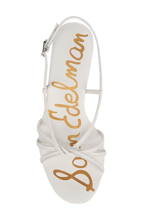 Sam Edelman Cressa Slingback Kitten Heel Sandal In Bright White