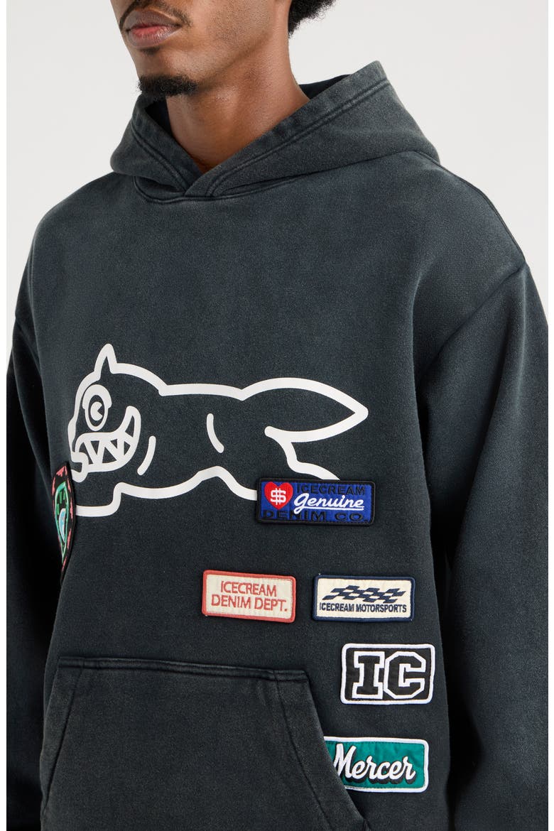 Bacon Cotton Graphic Hoodie, Alternate, color, JET SET