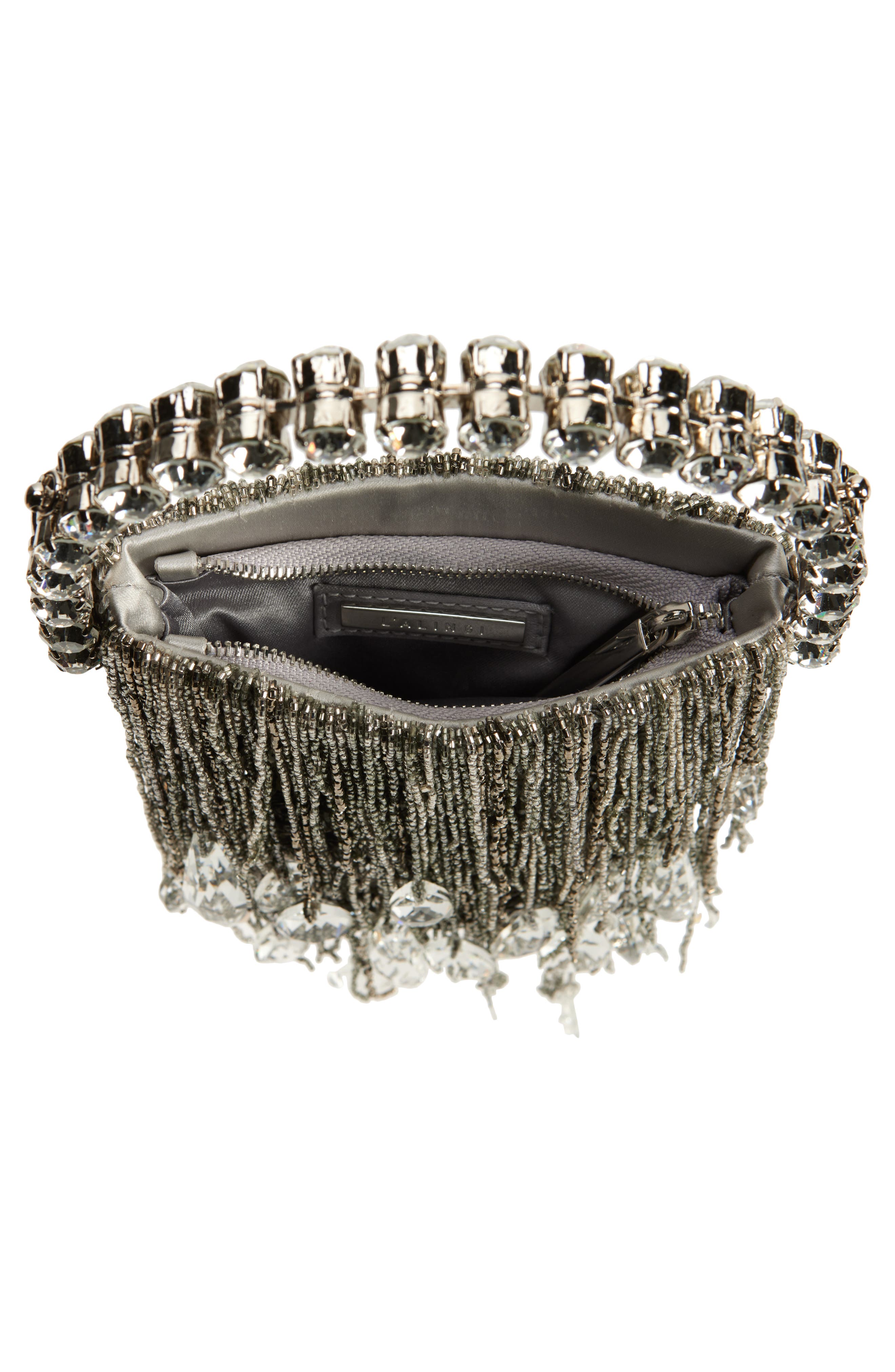 L’alingi Micro Crystal Fringe Top Handle Bag, Alternate, color, 