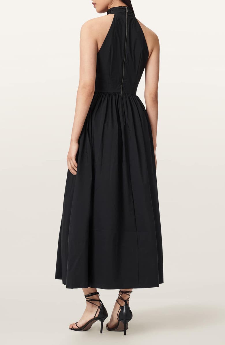 AllSaints Arora Sleeveless A-Line Dress, Alternate, color, Black