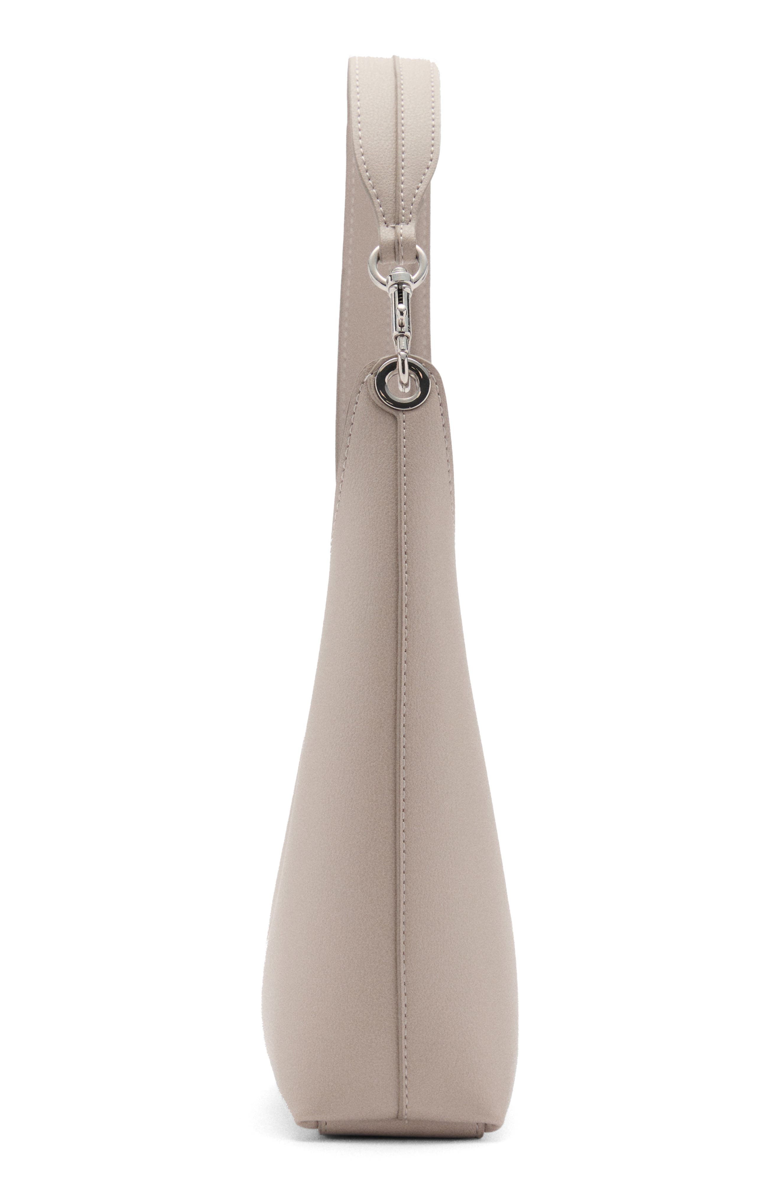 Faux Leather Shopping Tote, Alternate, color, LIGHT/ PASTEL GREY